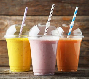 20oz Smoothie Cup Lids - 50x Per Pack - Closed